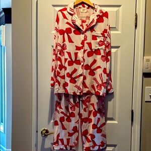 In My Sundays red bow pajamas